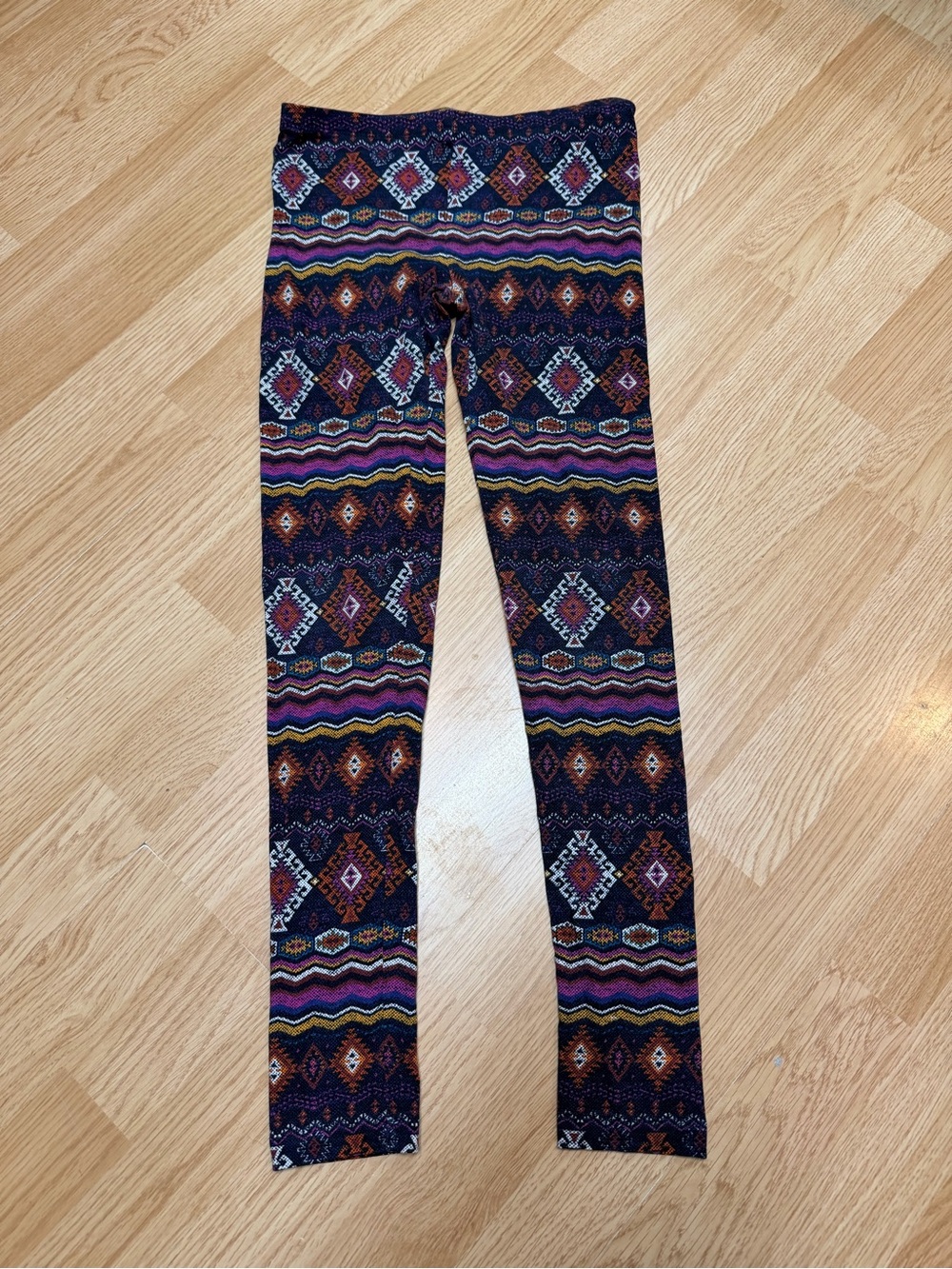 Pink Republic Juniors XS Boho Tribal Print Full Length Leggings Multicolor